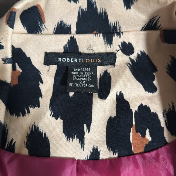 Robert Louis leopard print lightweight jacket 2X - Picture 7 of 8